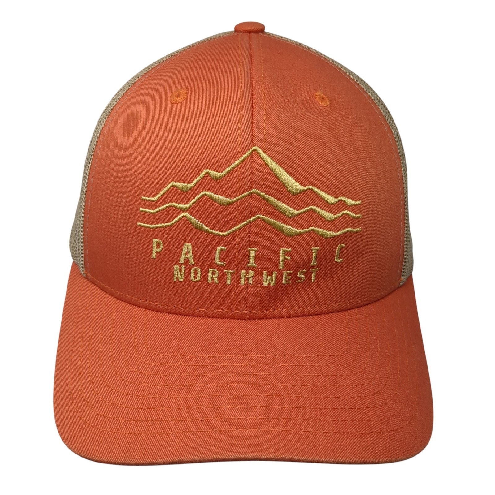 Pacific Northwest Snapback Trucker Hat Orange Os Adjustable Classics Yupoong